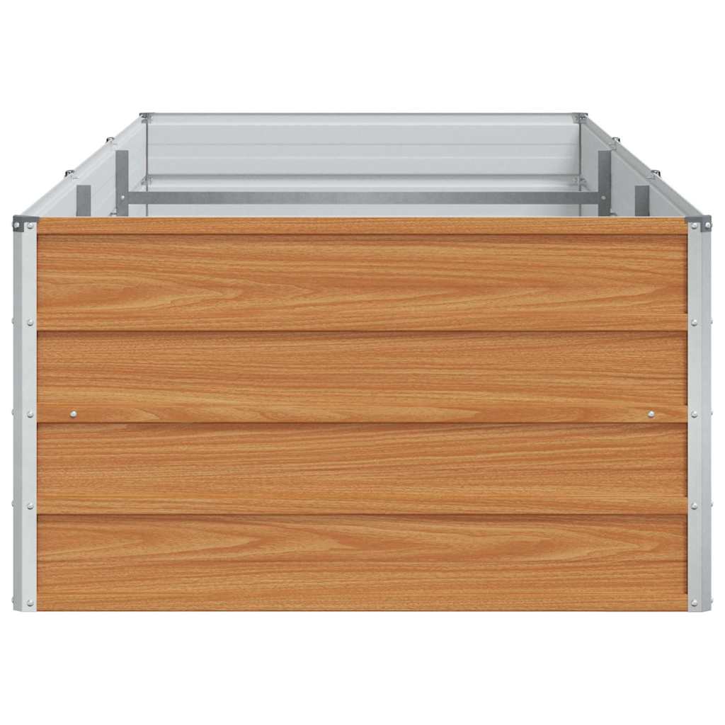 vidaXL Garden Raised Bed Light Brown 240 x 80 x 45 cm Galvanised Steel