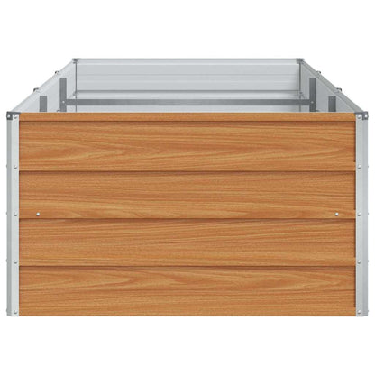 vidaXL Garden Raised Bed Light Brown 240 x 80 x 45 cm Galvanised Steel