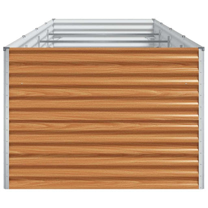 vidaXL Garden Raised Bed 390 x 100 x 68 cm Galvanised Steel