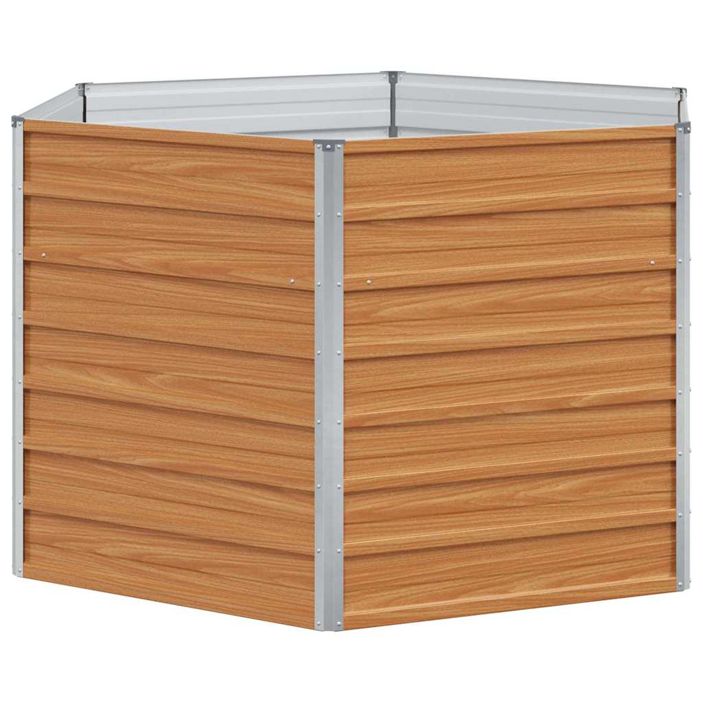vidaXL Raised Garden Bed Light Brown 129 x 129 x 77 cm