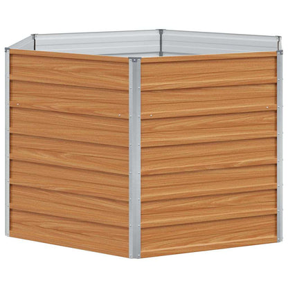 vidaXL Raised Garden Bed Light Brown 129 x 129 x 77 cm