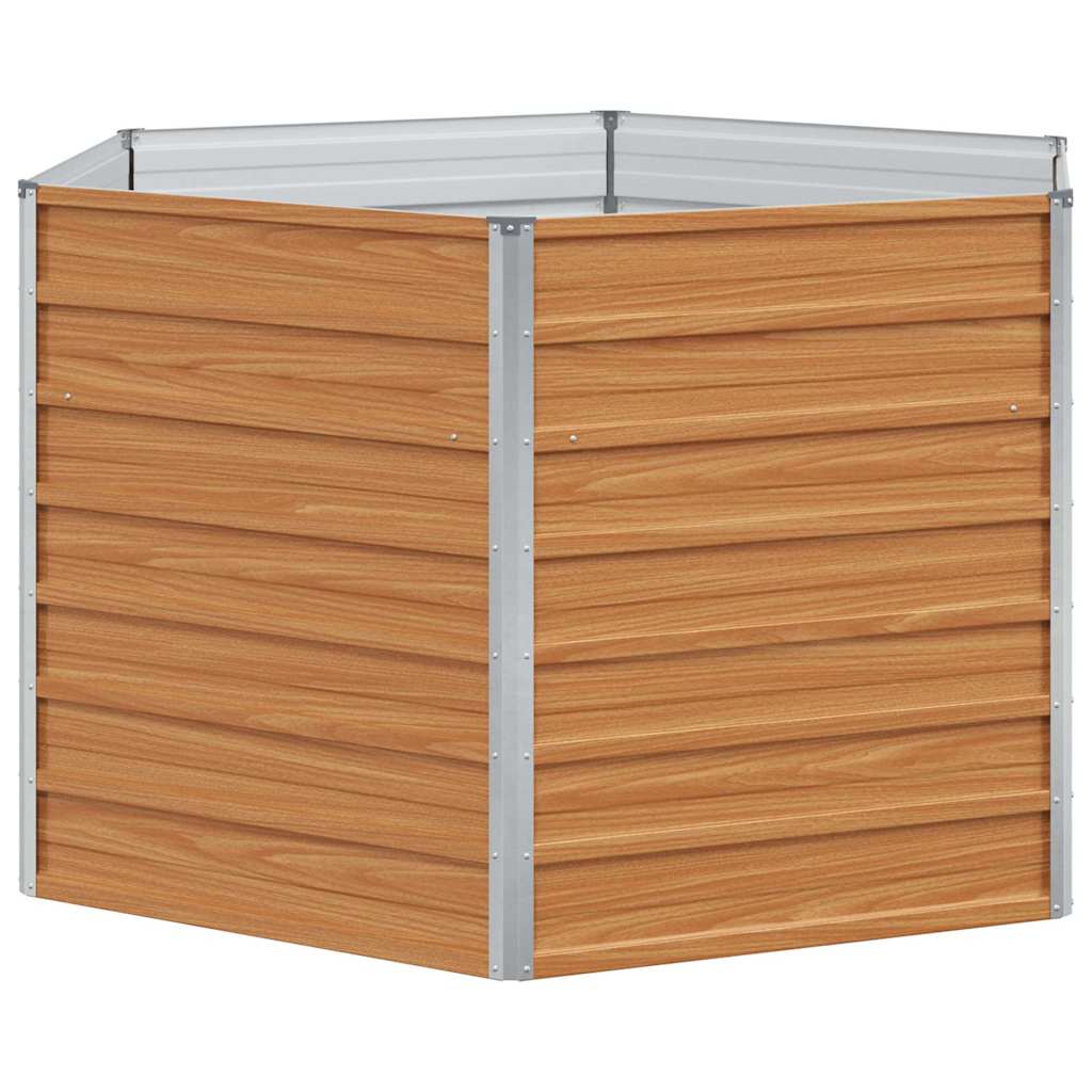 vidaXL Raised Garden Bed Light Brown 129 x 129 x 77 cm