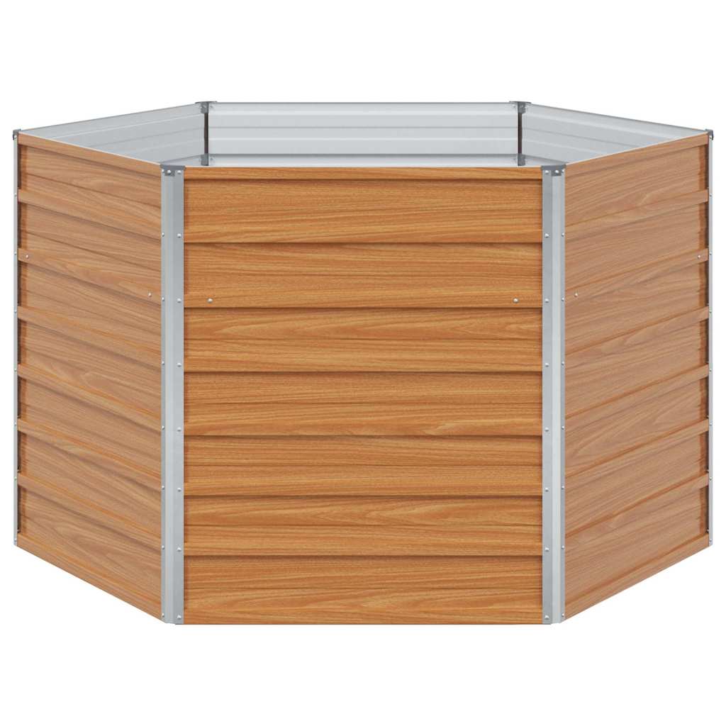 vidaXL Raised Garden Bed Light Brown 129 x 129 x 77 cm