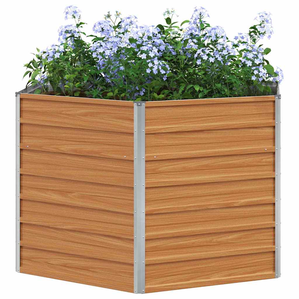 vidaXL Raised Garden Bed Light Brown 129 x 129 x 77 cm