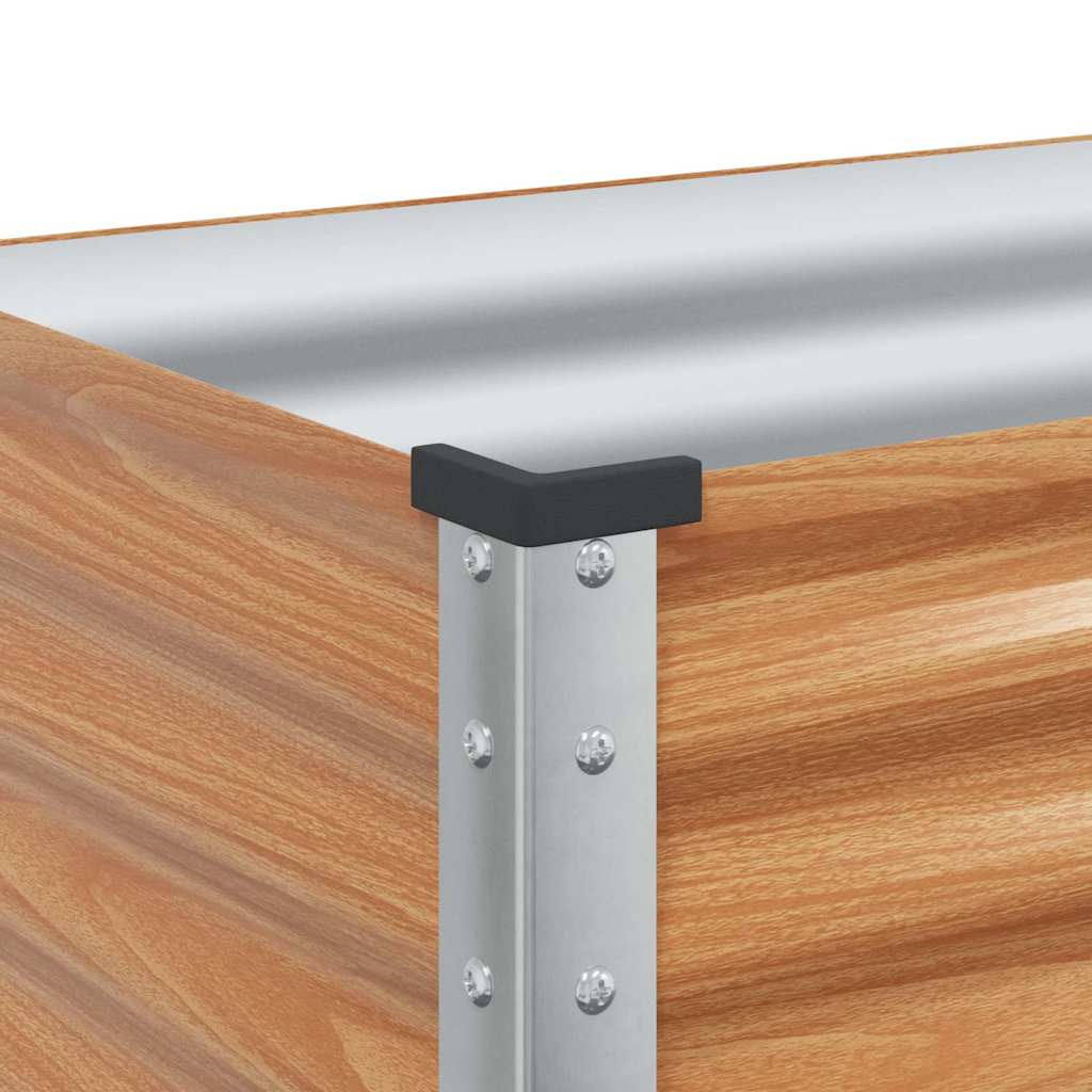 vidaXL Garden Planter Light Brown 100 x 45 x 90 cm Galvanised Steel
