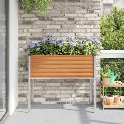 vidaXL Garden Planter Light Brown 100 x 45 x 90 cm Galvanised Steel