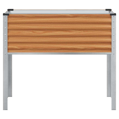 vidaXL Garden Planter Light Brown 100 x 45 x 90 cm Galvanised Steel