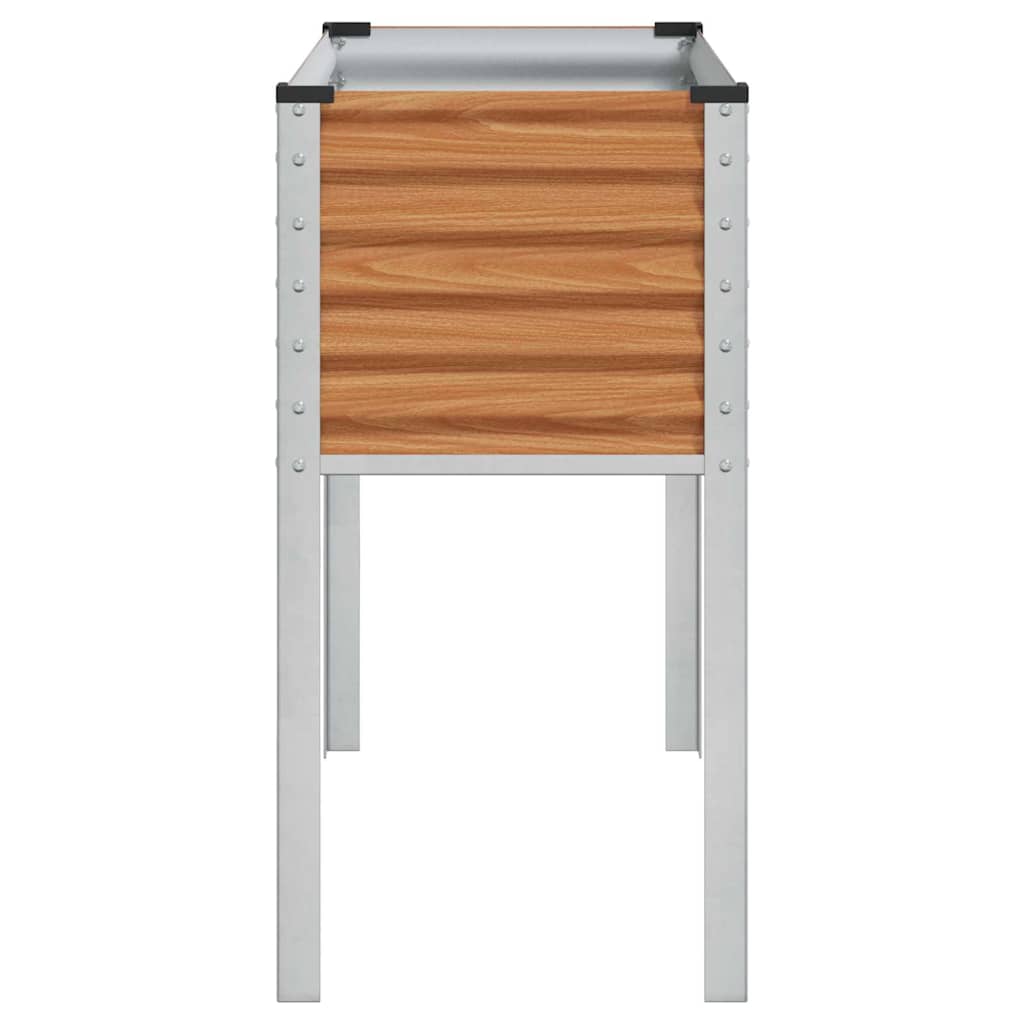 vidaXL Garden Planter Light Brown 100 x 45 x 90 cm Galvanised Steel
