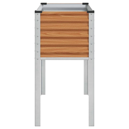 vidaXL Garden Planter Light Brown 100 x 45 x 90 cm Galvanised Steel