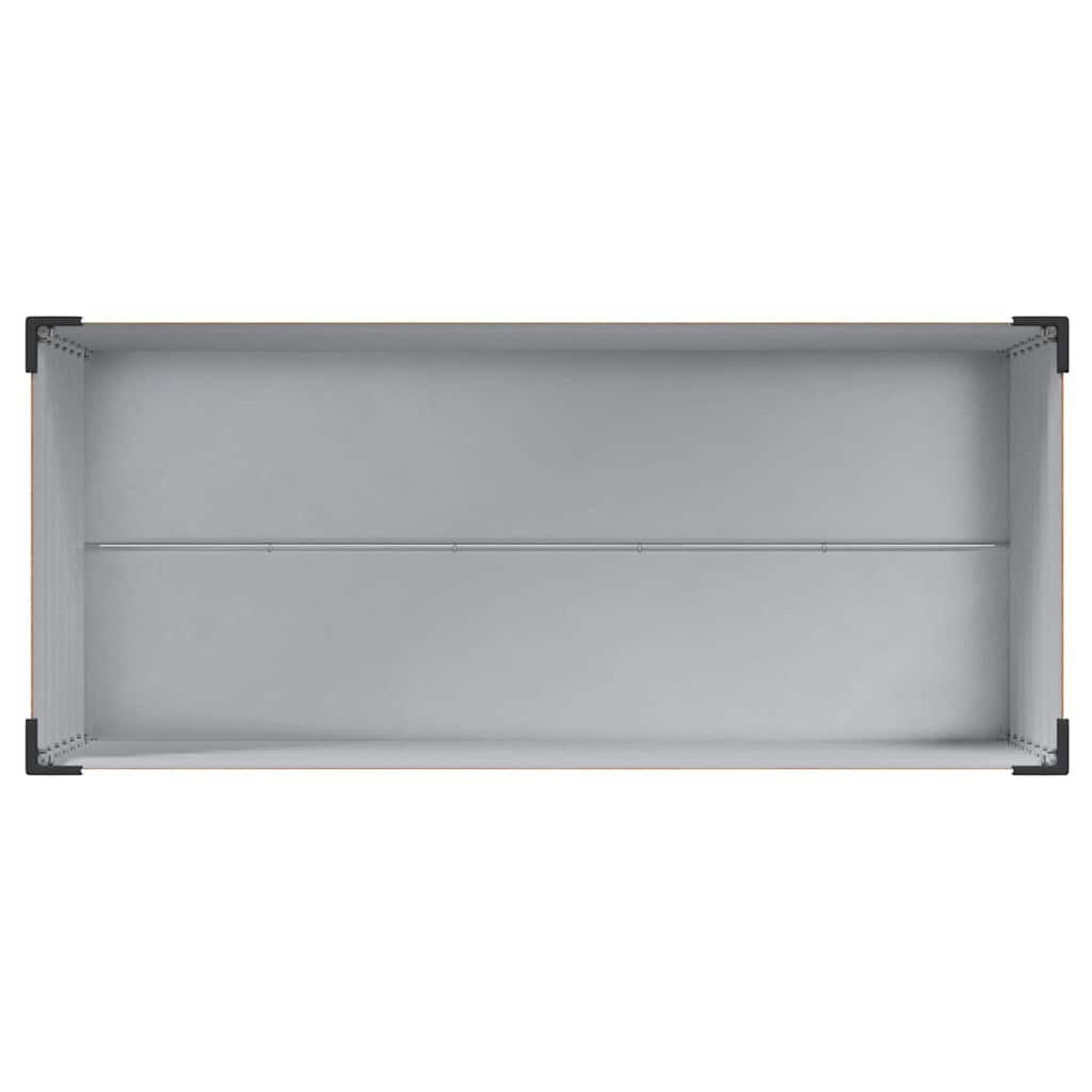 vidaXL Garden Planter Light Brown 100 x 45 x 90 cm Galvanised Steel