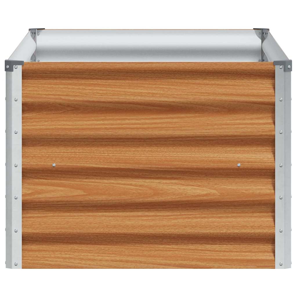 vidaXL Garden Raised Bed Light Brown 98 x 50 x 36 cm Galvanised Steel