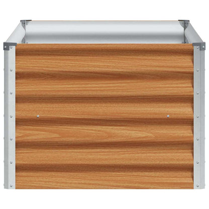 vidaXL Garden Raised Bed Light Brown 98 x 50 x 36 cm Galvanised Steel