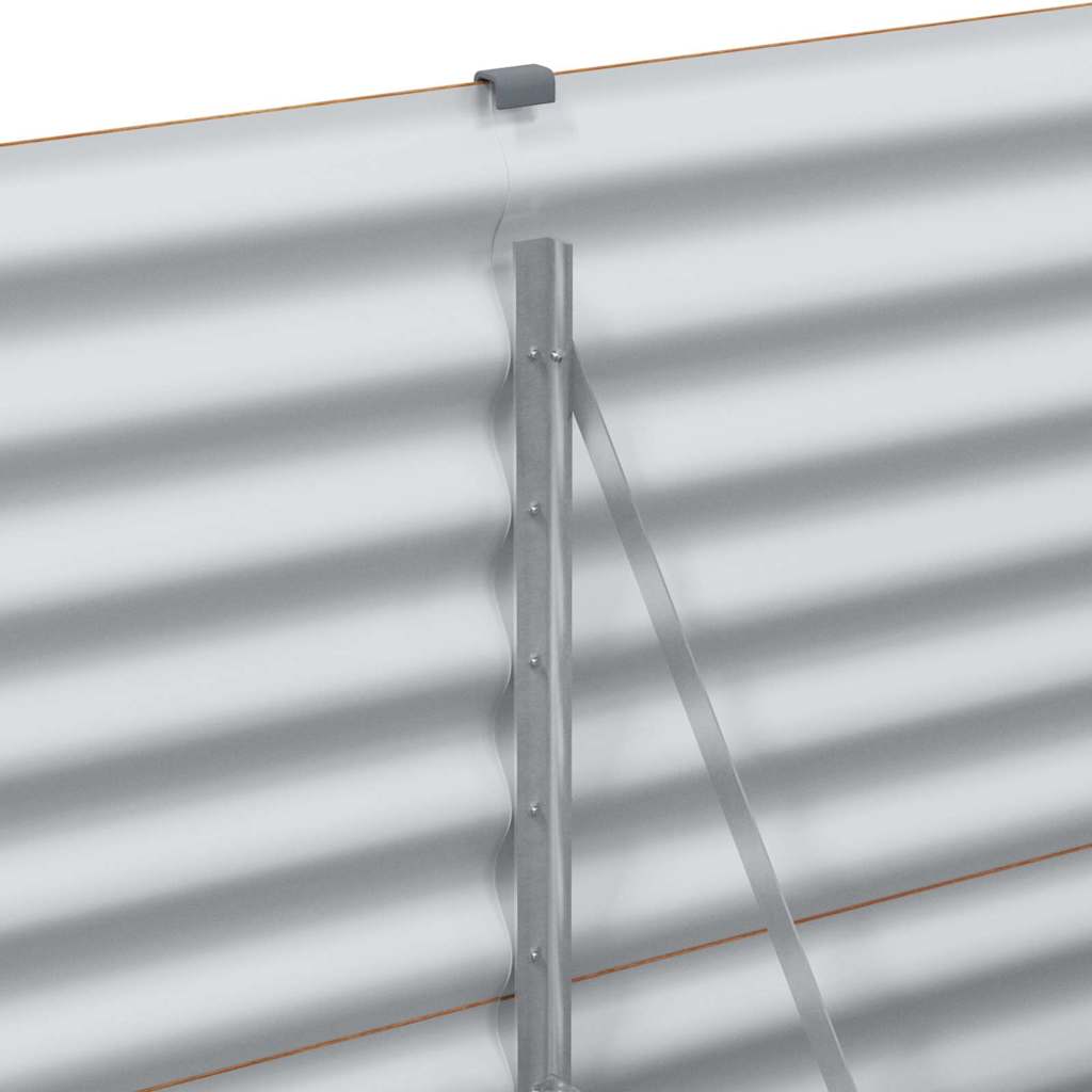 vidaXL Garden Raised Bed Light Brown 195 x 50 x 68 cm Galvanised Steel