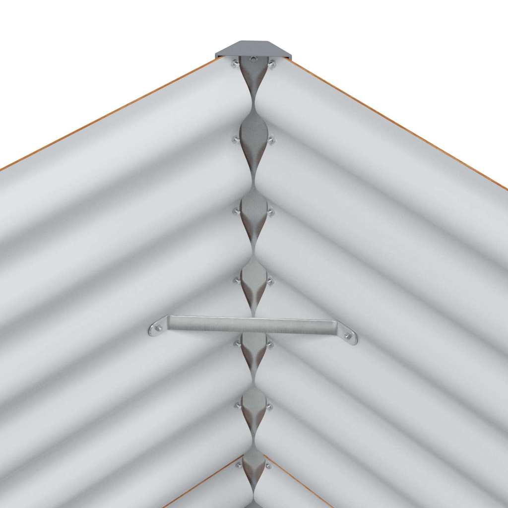 vidaXL Garden Raised Bed Light Brown 195 x 50 x 68 cm Galvanised Steel
