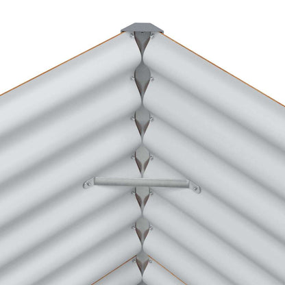vidaXL Garden Raised Bed Light Brown 195 x 50 x 68 cm Galvanised Steel