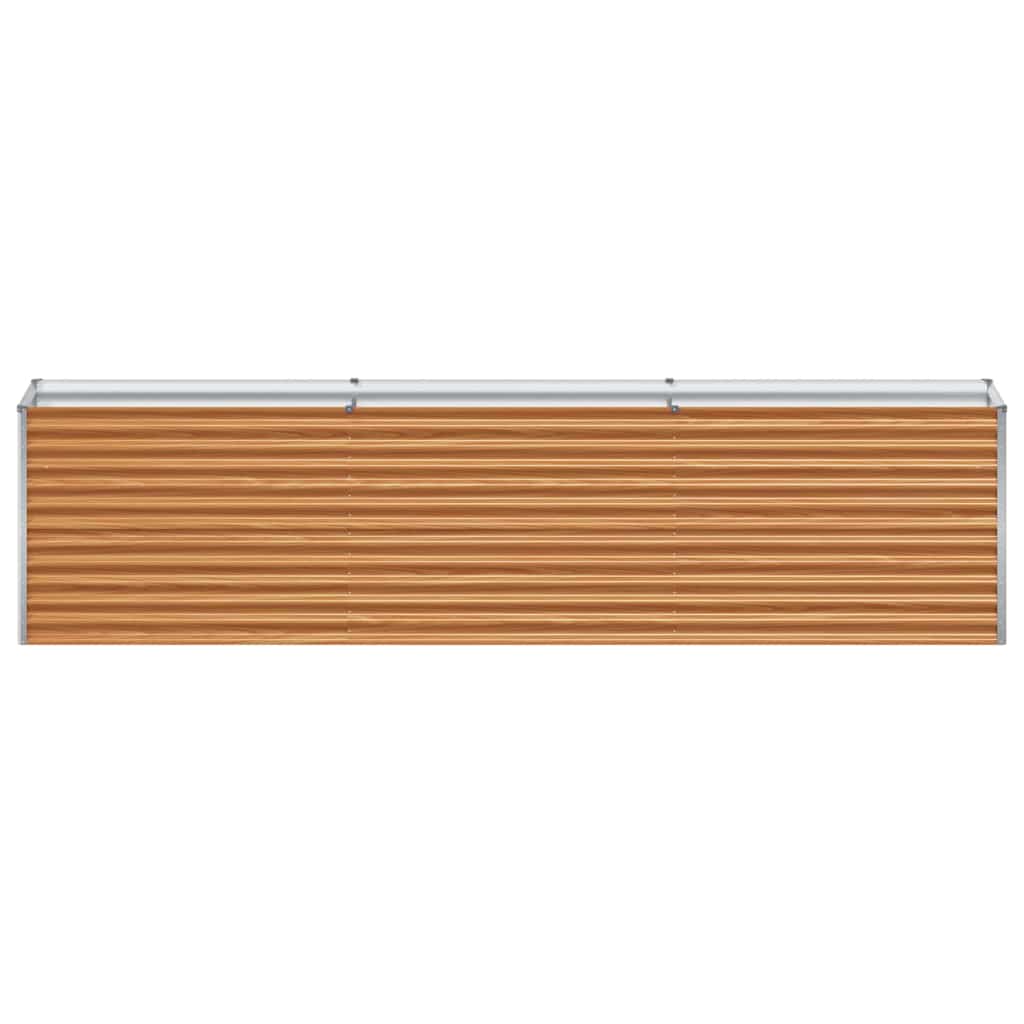 vidaXL Garden Raised Bed Light Brown 290 x 50 x 68 cm Galvanised Steel