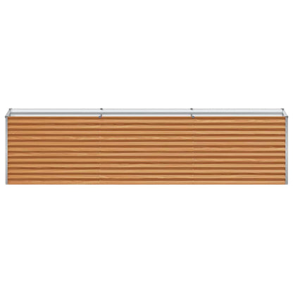 vidaXL Garden Raised Bed Light Brown 290 x 50 x 68 cm Galvanised Steel