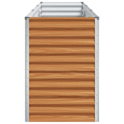 vidaXL Garden Raised Bed Light Brown 290 x 50 x 68 cm Galvanised Steel