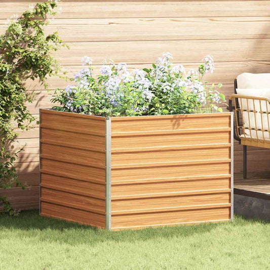 vidaXL Garden Raised Bed Light Brown 100 x 100 x 77 cm