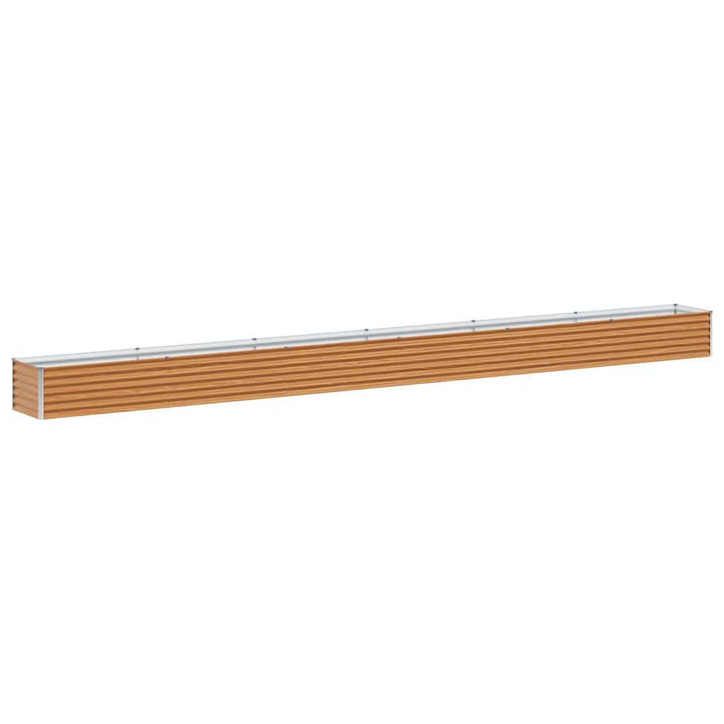 vidaXL Garden Raised Bed Light Brown 582 x 50 x 36 cm Galvanised Steel