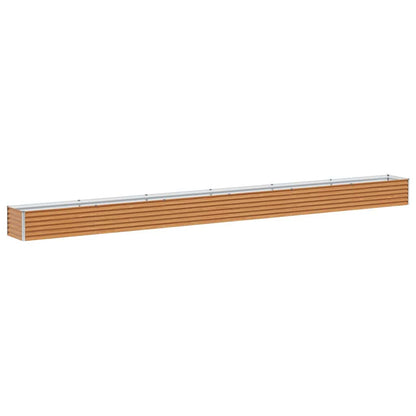 vidaXL Garden Raised Bed Light Brown 582 x 50 x 36 cm Galvanised Steel