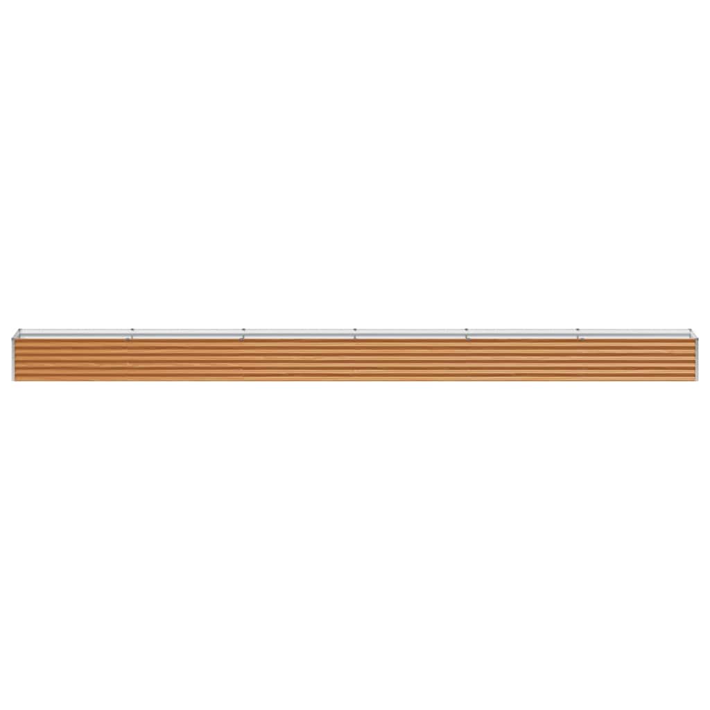 vidaXL Garden Raised Bed Light Brown 582 x 50 x 36 cm Galvanised Steel