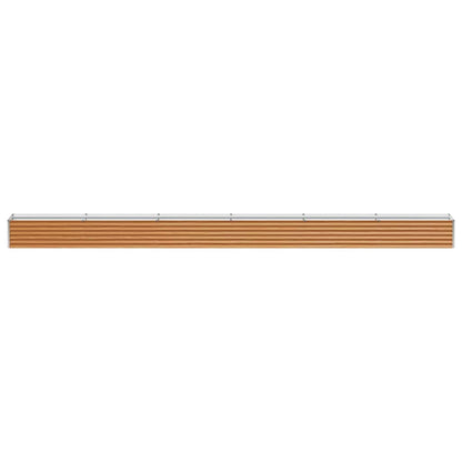 vidaXL Garden Raised Bed Light Brown 582 x 50 x 36 cm Galvanised Steel