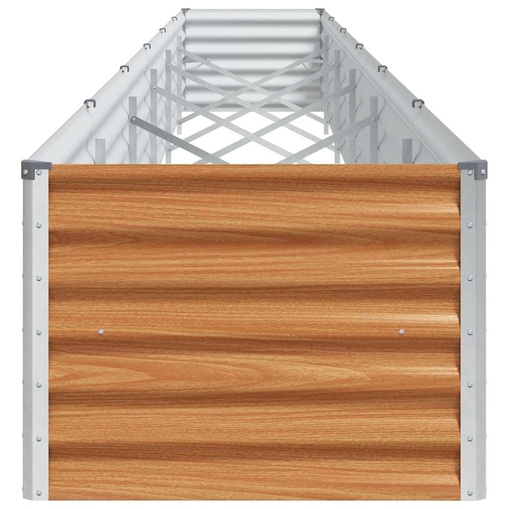 vidaXL Garden Raised Bed Light Brown 582 x 50 x 36 cm Galvanised Steel