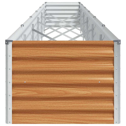 vidaXL Garden Raised Bed Light Brown 582 x 50 x 36 cm Galvanised Steel