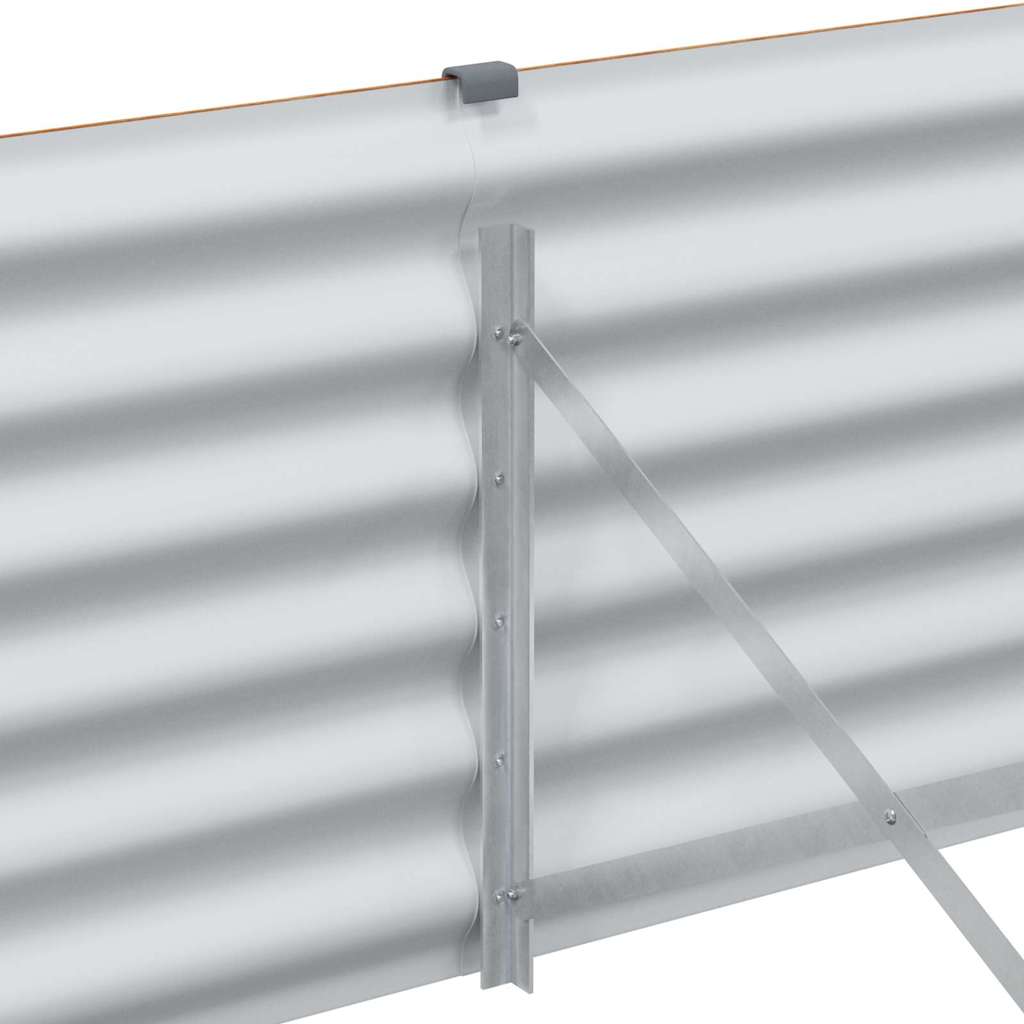 vidaXL Garden Raised Bed Light Brown 98 x 100 x 36 cm Galvanised Steel