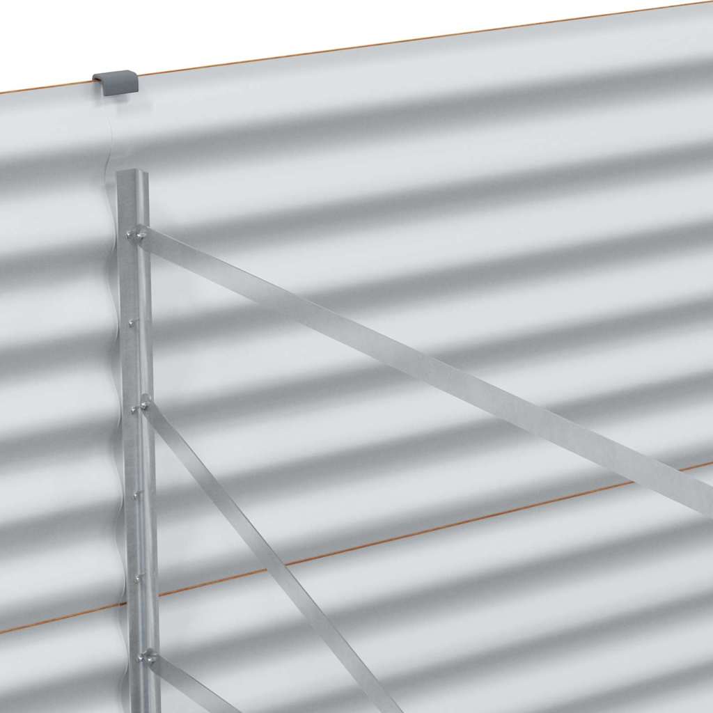 vidaXL Garden Raised Bed Light Brown 98 x 100 x 68 cm Galvanised Steel