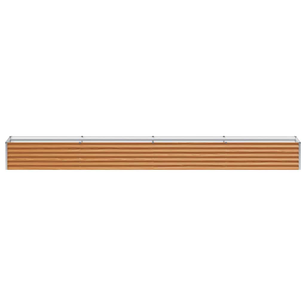 vidaXL Garden Raised Bed Light Brown 390 x 50 x 36 cm Galvanised Steel