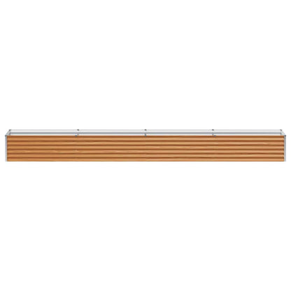 vidaXL Garden Raised Bed Light Brown 390 x 50 x 36 cm Galvanised Steel