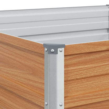 vidaXL Garden Raised Bed Light Brown 240 x 80 x 77 cm Galvanised Steel