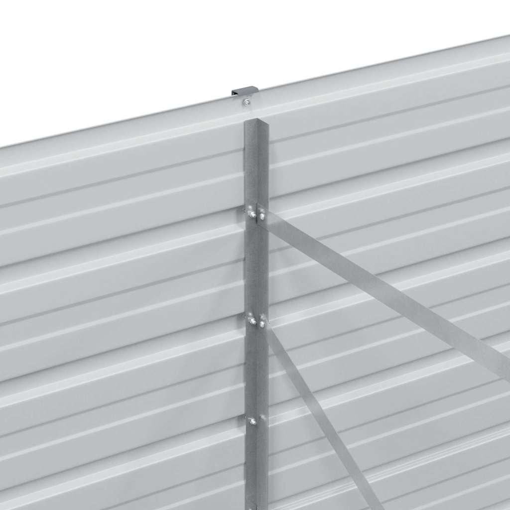 vidaXL Garden Raised Bed Light Brown 240 x 80 x 77 cm Galvanised Steel