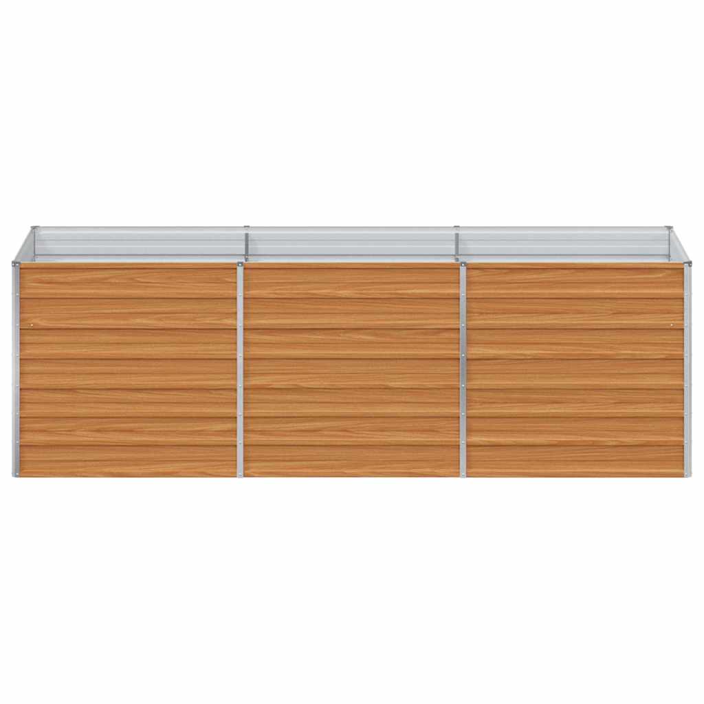 vidaXL Garden Raised Bed Light Brown 240 x 80 x 77 cm Galvanised Steel