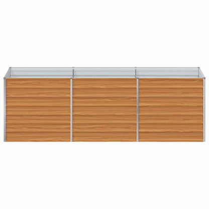 vidaXL Garden Raised Bed Light Brown 240 x 80 x 77 cm Galvanised Steel