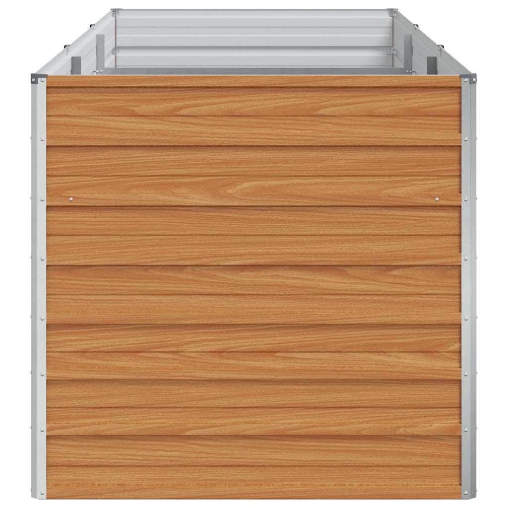 vidaXL Garden Raised Bed Light Brown 240 x 80 x 77 cm Galvanised Steel