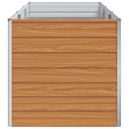 vidaXL Garden Raised Bed Light Brown 240 x 80 x 77 cm Galvanised Steel
