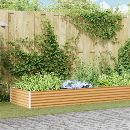 vidaXL Garden Raised Bed 970 x 100 x 36 cm Galvanised Steel