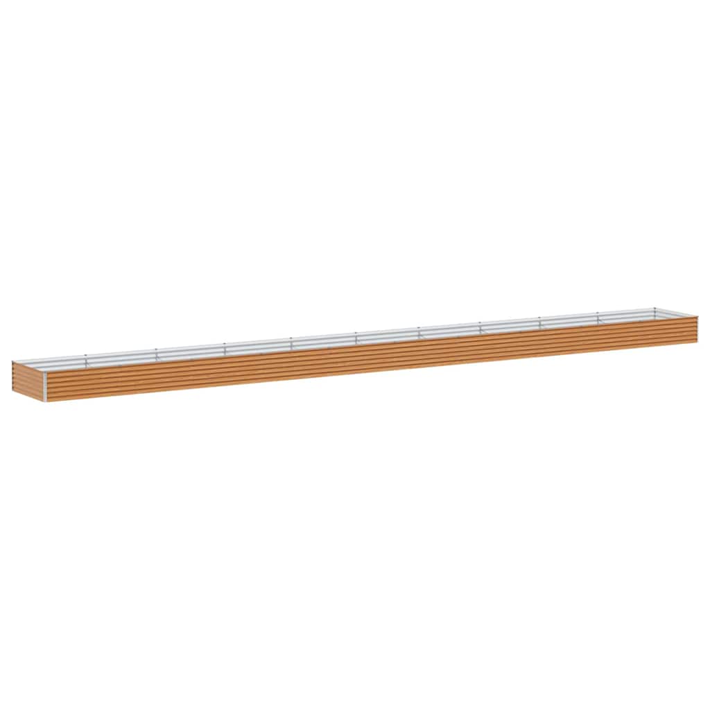 vidaXL Garden Raised Bed 970 x 100 x 36 cm Galvanised Steel
