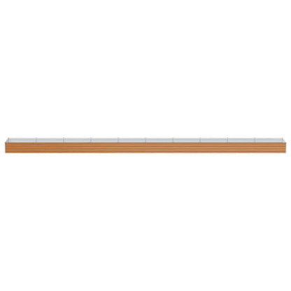 vidaXL Garden Raised Bed 970 x 100 x 36 cm Galvanised Steel