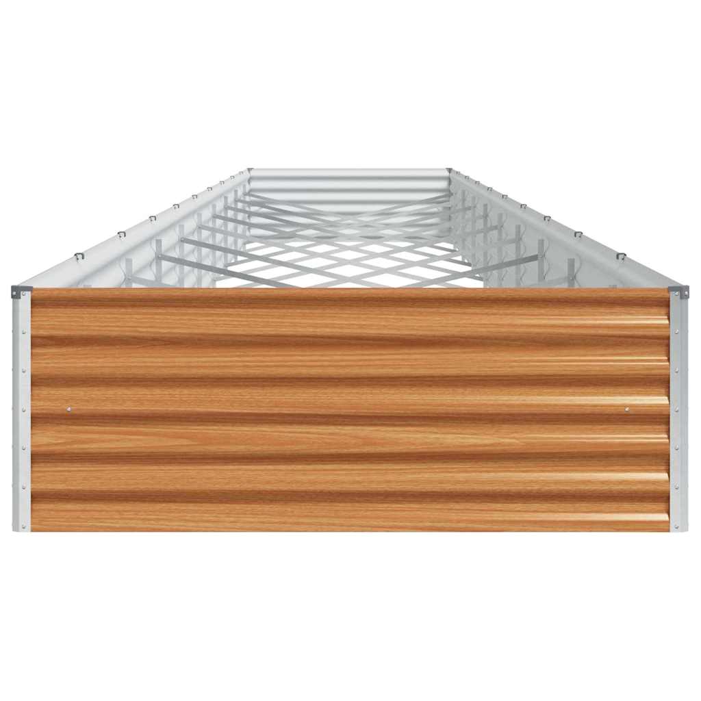 vidaXL Garden Raised Bed 970 x 100 x 36 cm Galvanised Steel