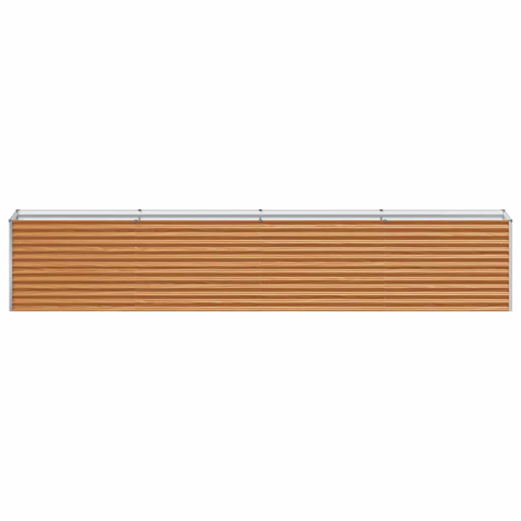 vidaXL Garden Raised Bed Light Brown 390 x 50 x 68 cm Galvanised Steel