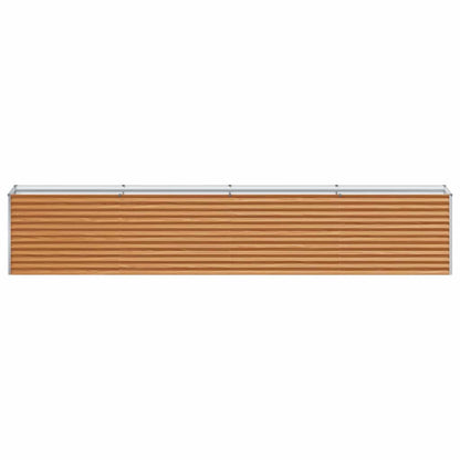 vidaXL Garden Raised Bed Light Brown 390 x 50 x 68 cm Galvanised Steel