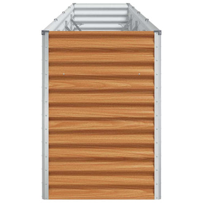 vidaXL Garden Raised Bed Light Brown 390 x 50 x 68 cm Galvanised Steel