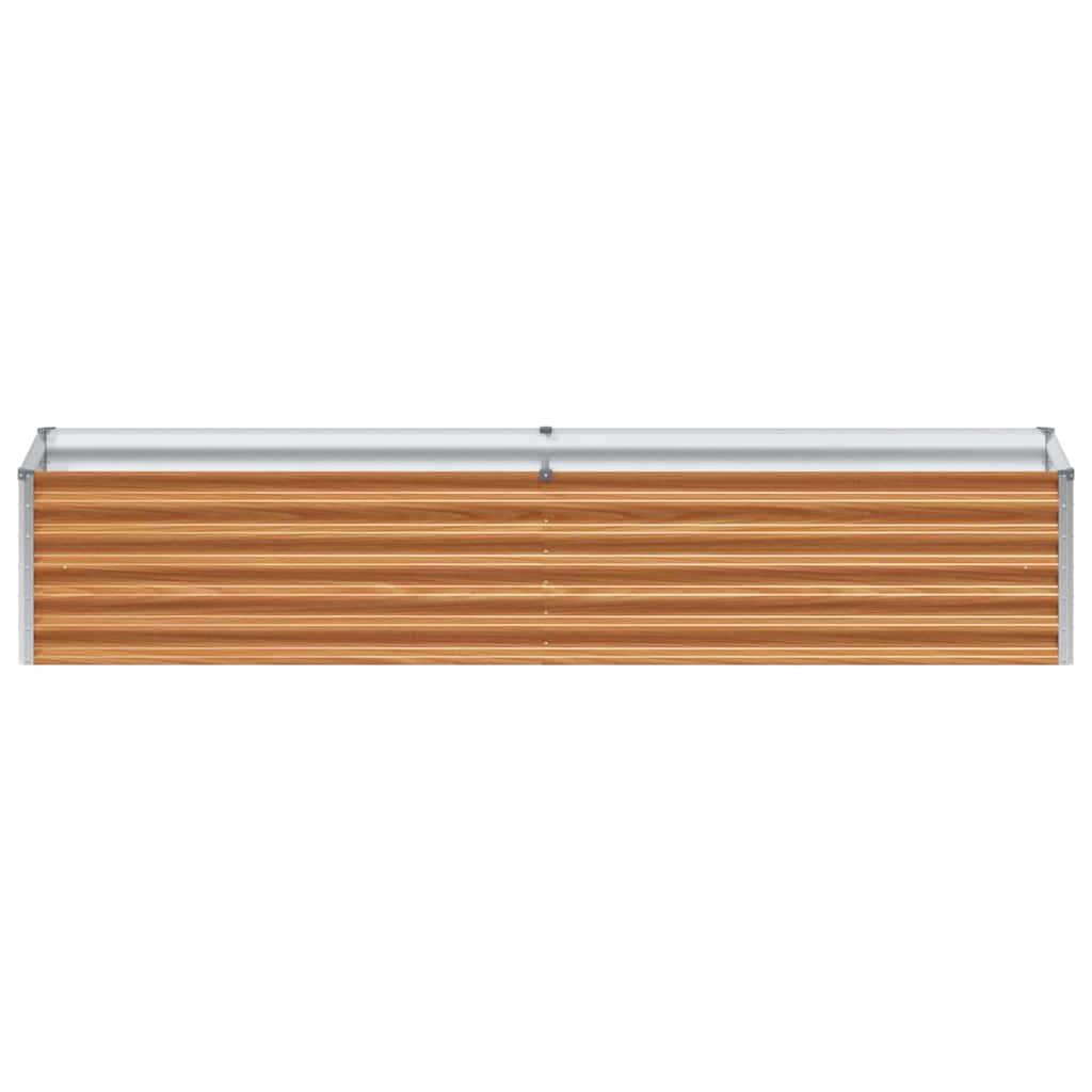 vidaXL Garden Raised Bed Light Brown 195 x 50 x 36 cm Galvanised Steel