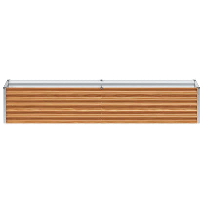 vidaXL Garden Raised Bed Light Brown 195 x 50 x 36 cm Galvanised Steel