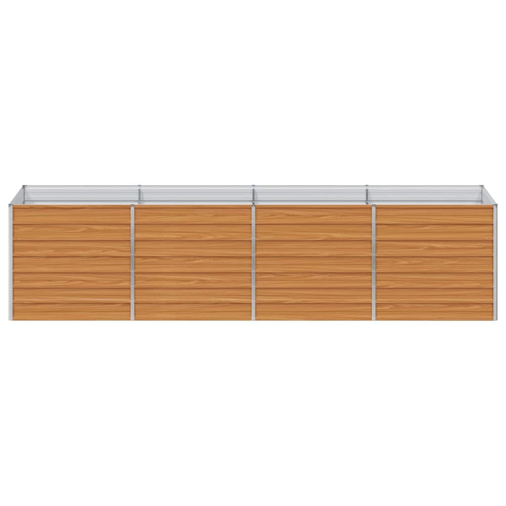 vidaXL Garden Raised Bed Light Brown 320 x 80 x 77 cm Galvanised Steel