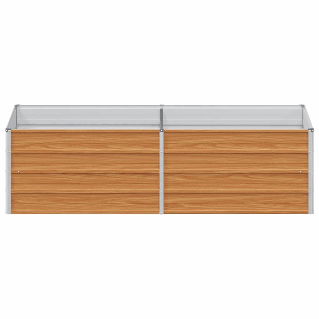 vidaXL Garden Raised Bed Light Brown 160 x 80 x 45 cm Galvanised Steel